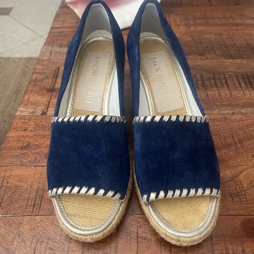 Jack Rodgers suede wedge espadrilles
